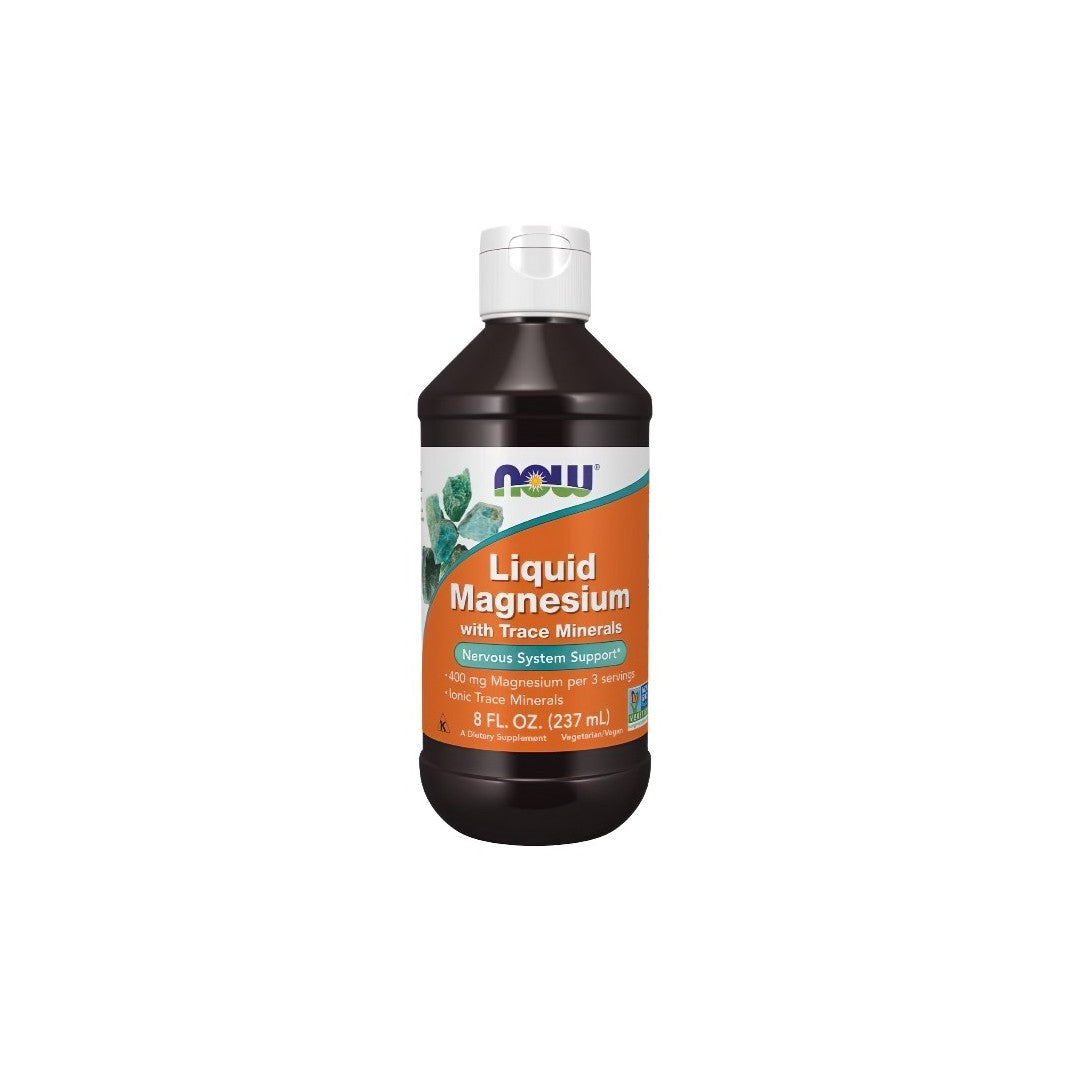 Magnesium mit Spurenelementen 133 mg 237 ml Flüssigkeit Now Foods